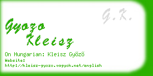gyozo kleisz business card